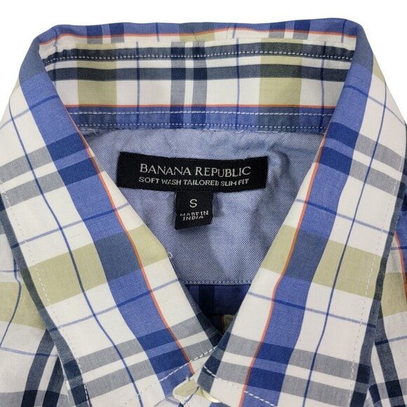 Banana Republic Soft Wash Tailored Slim Fit Men's Button Up L/S Shirt – Sma - Picture 12 of 14